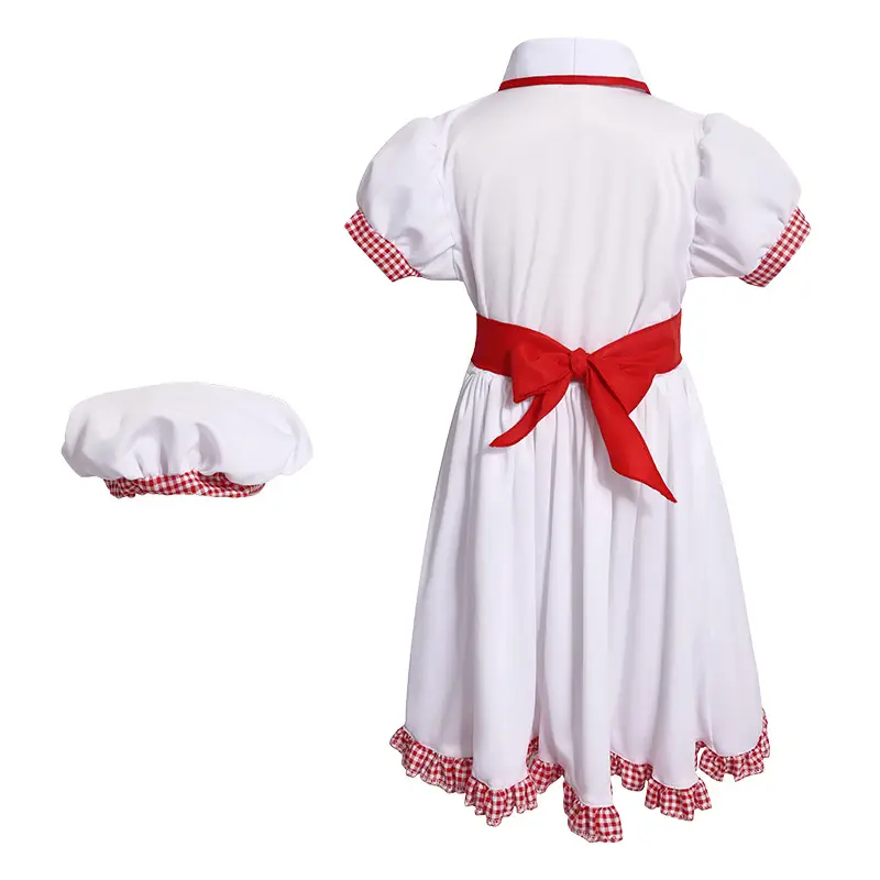 Children Chef Set Red Bow Kitchen Costume S to XL — feature 20