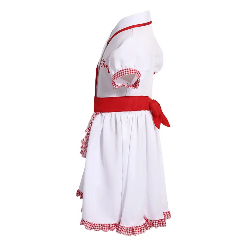 Children Chef Set Red Bow Kitchen Costume S to XL — feature 21