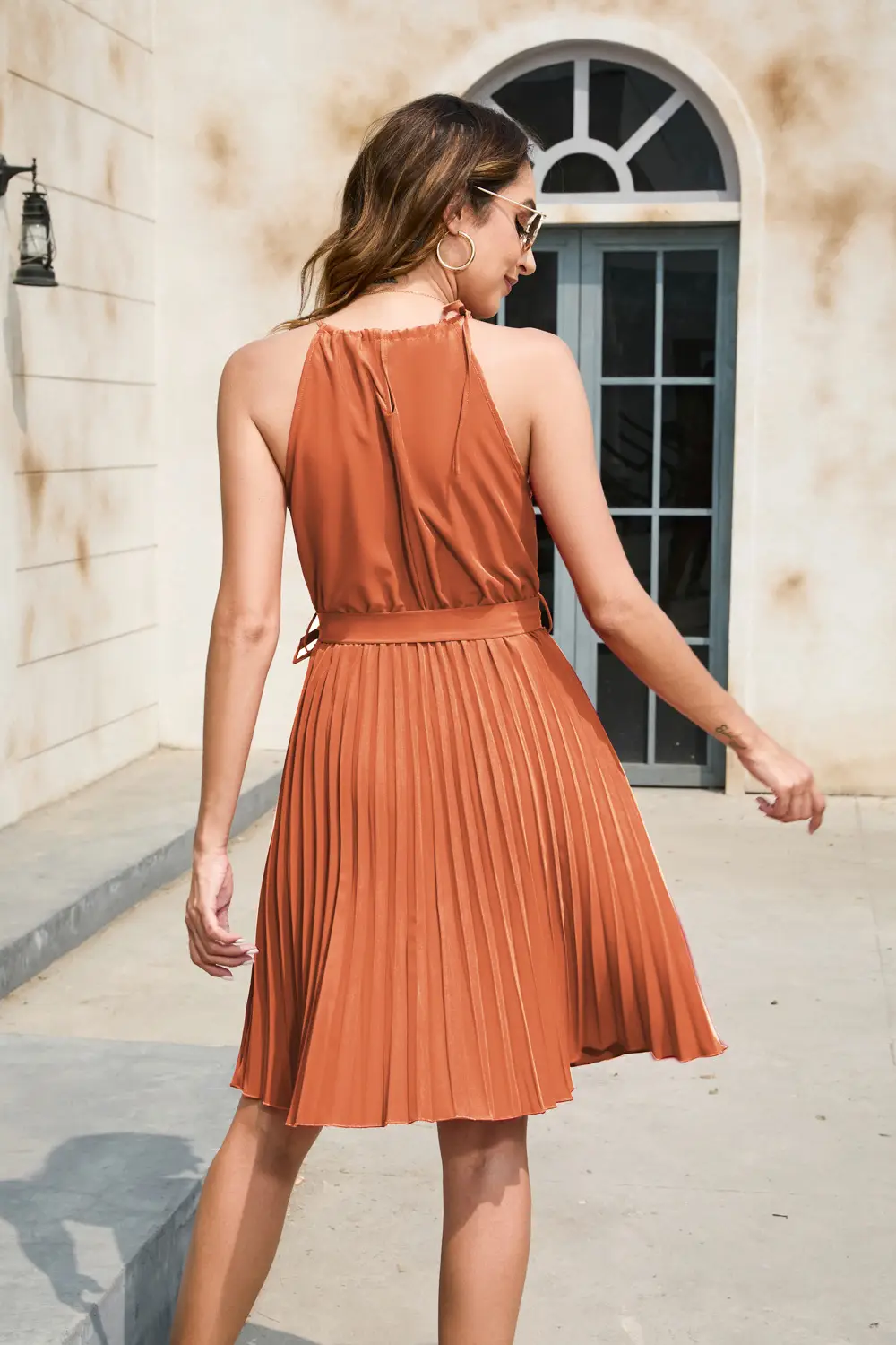 Women's Orange Waist Suspender Dress Party Wear — feature 16
