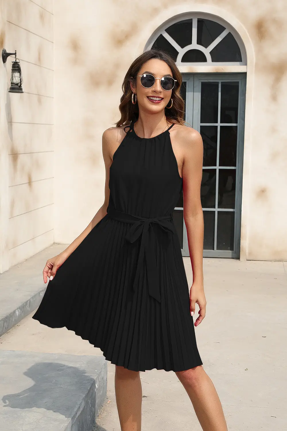 Women's Orange Waist Suspender Dress Party Wear — feature 9