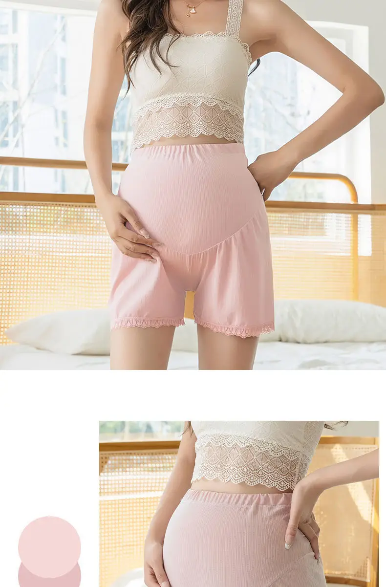Black Ice Silk Anti-Exposure Maternity Shorts — feature 14