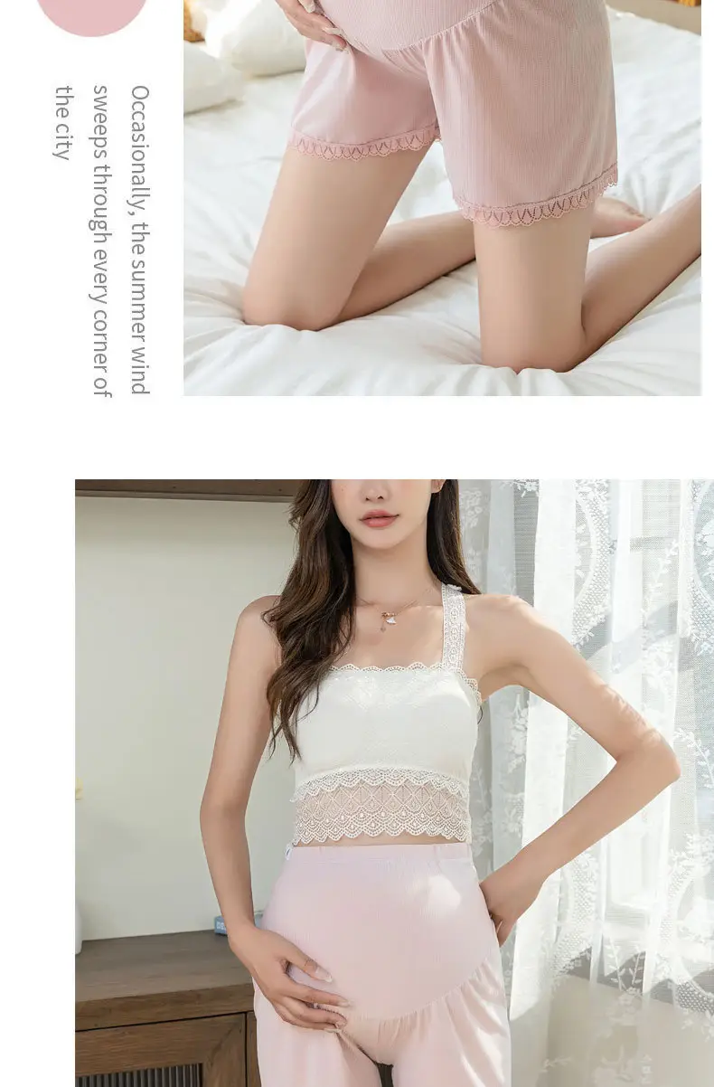 Black Ice Silk Anti-Exposure Maternity Shorts — feature 15