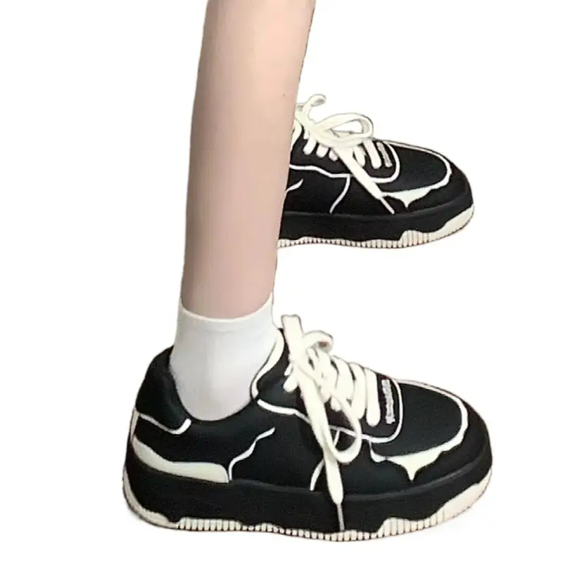 Black Casual Panda Shoes Women Summer 2023