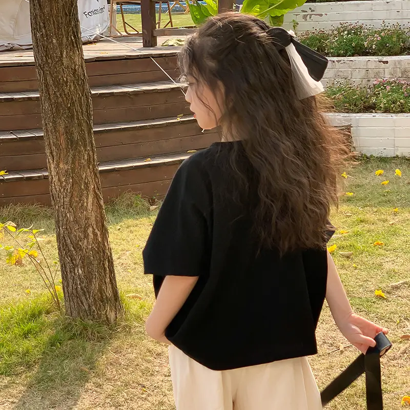 Girls Cotton Loose Top Suit Summer Wear Korean Style - Image 5