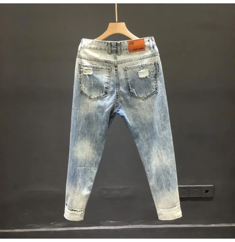 Men Ripped Cropped Jeans 2023 New Style — feature 12