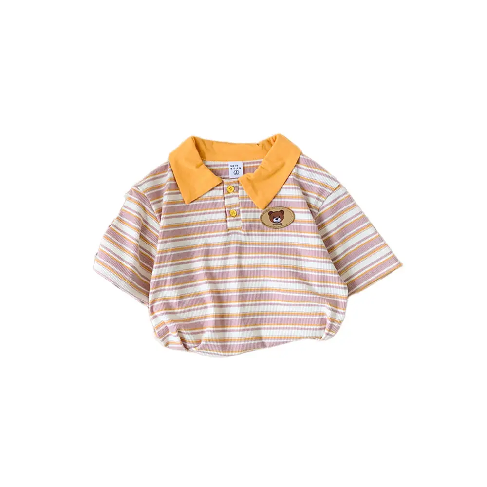 Children's Striped Polo Top Set Summer Casual Huzhou - Image 6