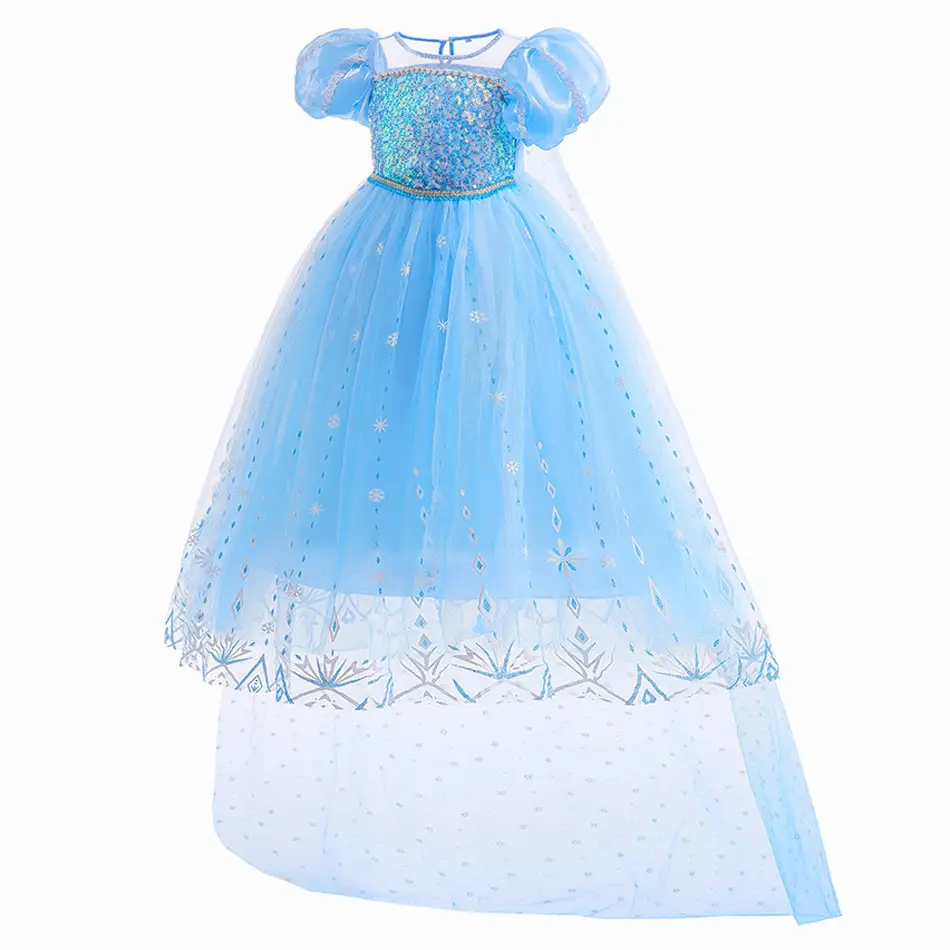 Elsa Ice Crown with Blue Tassels for Girls - Image 42