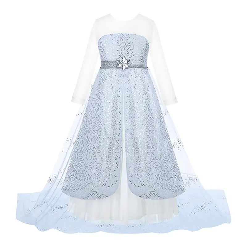 Elsa Ice Crown with Blue Tassels for Girls — feature 1