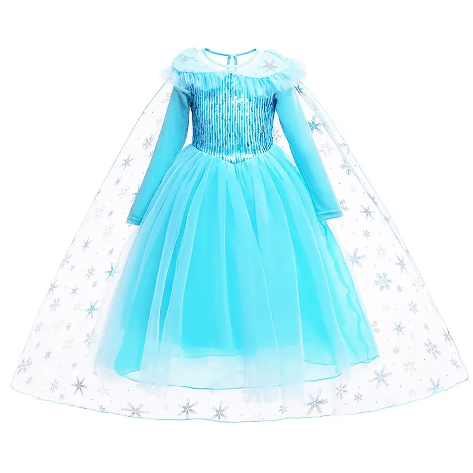 Elsa Ice Crown with Blue Tassels for Girls - Image 13