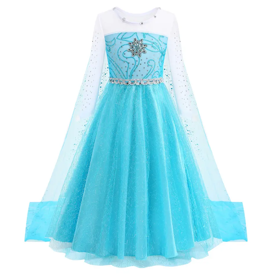 Elsa Ice Crown with Blue Tassels for Girls - Image 2