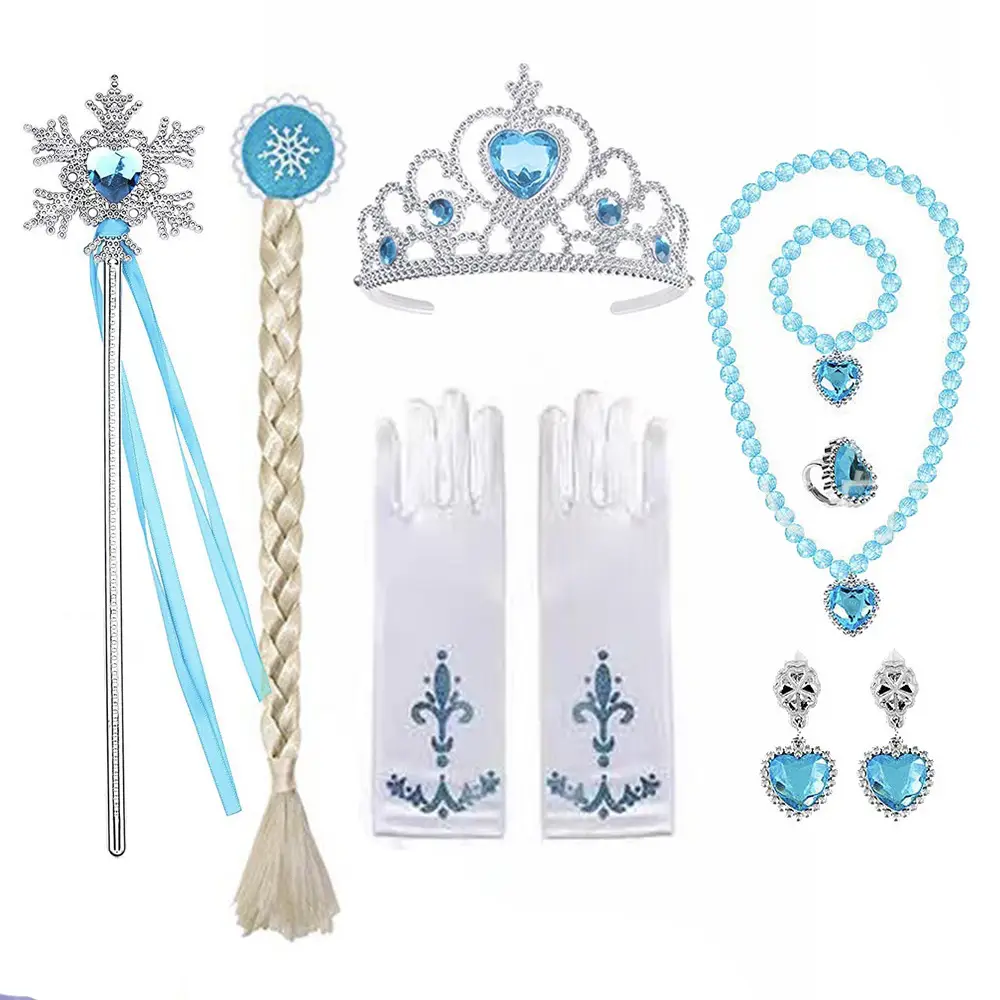 Elsa Ice Crown with Blue Tassels for Girls - Image 27