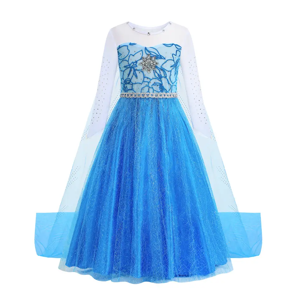Elsa Ice Crown with Blue Tassels for Girls - Image 3