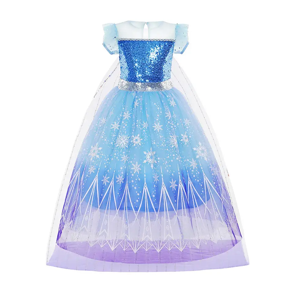Elsa Ice Crown with Blue Tassels for Girls - Image 4