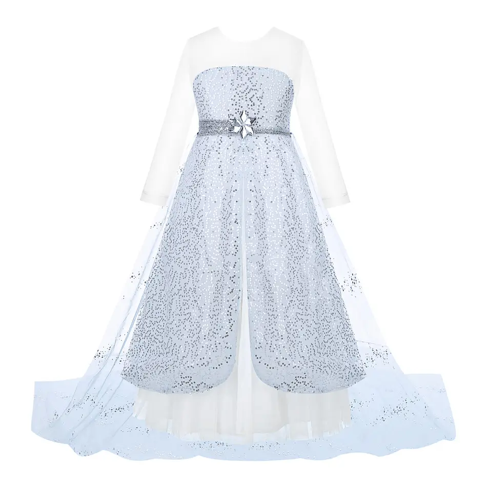 Elsa Ice Crown with Blue Tassels for Girls - Image 5