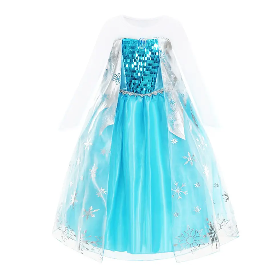 Elsa Ice Crown with Blue Tassels for Girls - Image 8