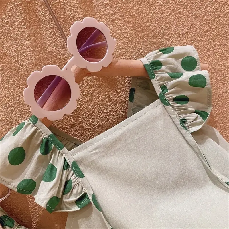 Girls Sleeveless Polka Dot Suit 2024 — feature 11
