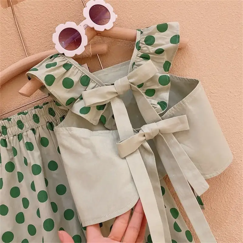 Girls Sleeveless Polka Dot Suit 2024 — feature 7