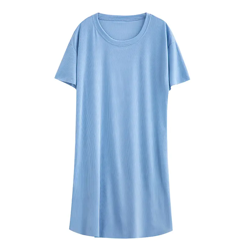 Women Ice Silk Long Dress Summer Casual Home Wear - Image 10