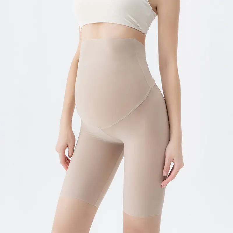 Pregnant Women's Grey Traceless Abdominal Leggings - Image 3