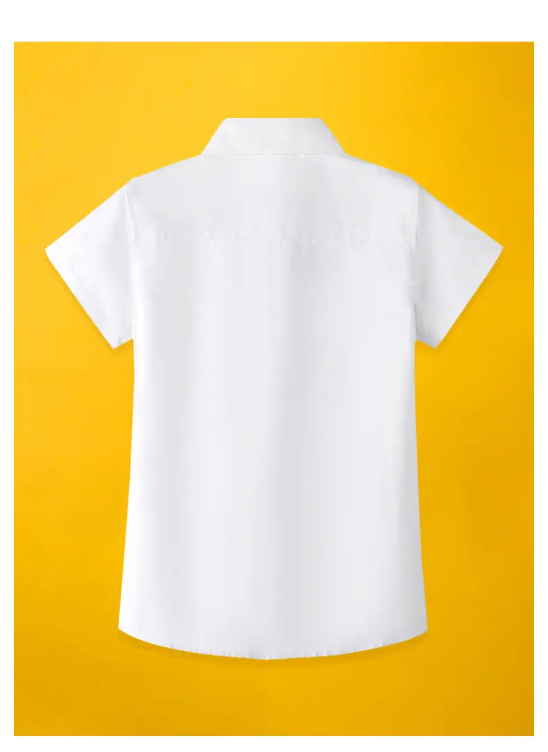 Boys White Short Sleeve Pure Cotton Shirt — feature 10