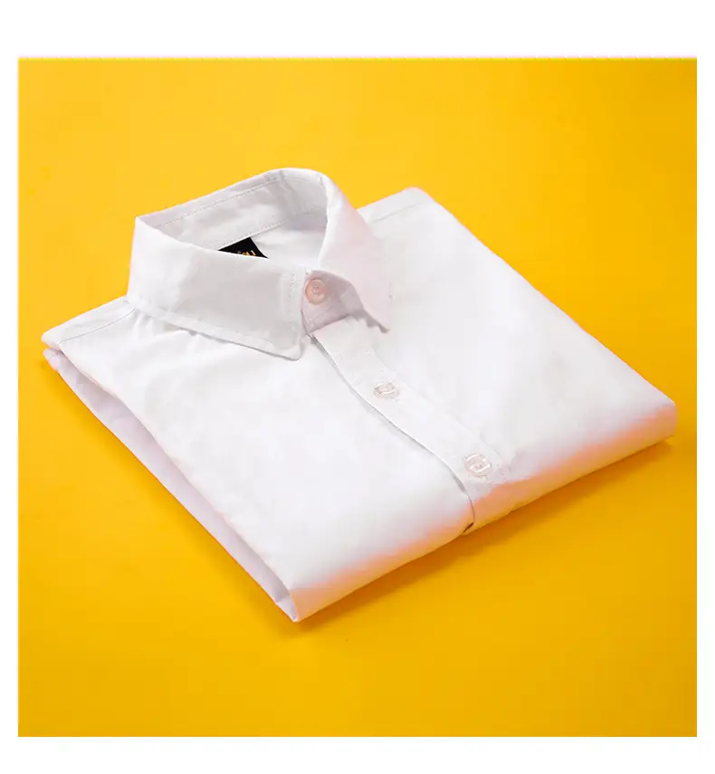 Boys White Short Sleeve Pure Cotton Shirt — feature 9
