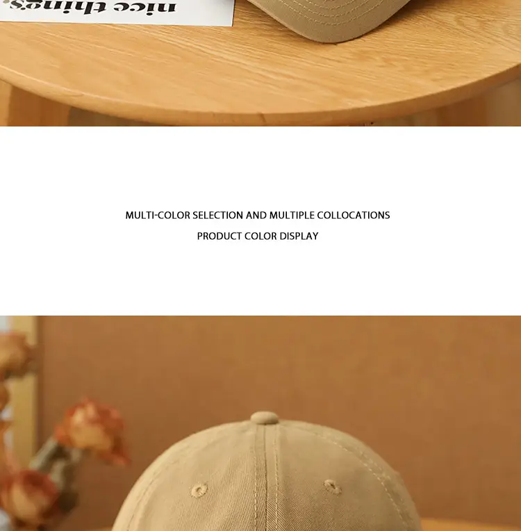 Men's Beige Vintage Red Embroidered Cap — feature 12