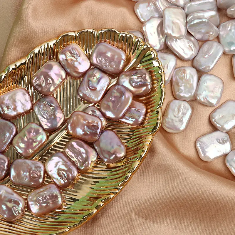 Natural Pearl Baroque Square Loose Beads