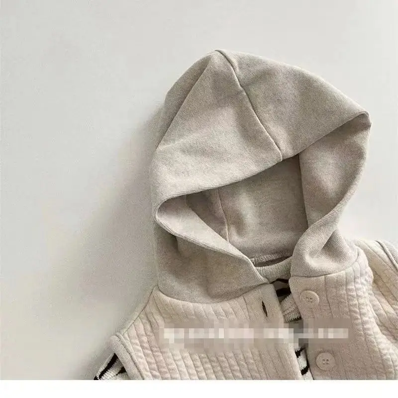 Korean Baby Hooded Vest Cream Spring Autumn Wear — feature 3