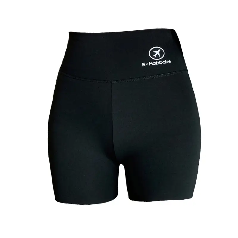 Women's Black Stretch High Waist Shorts with Light-Proof Design - Image 19