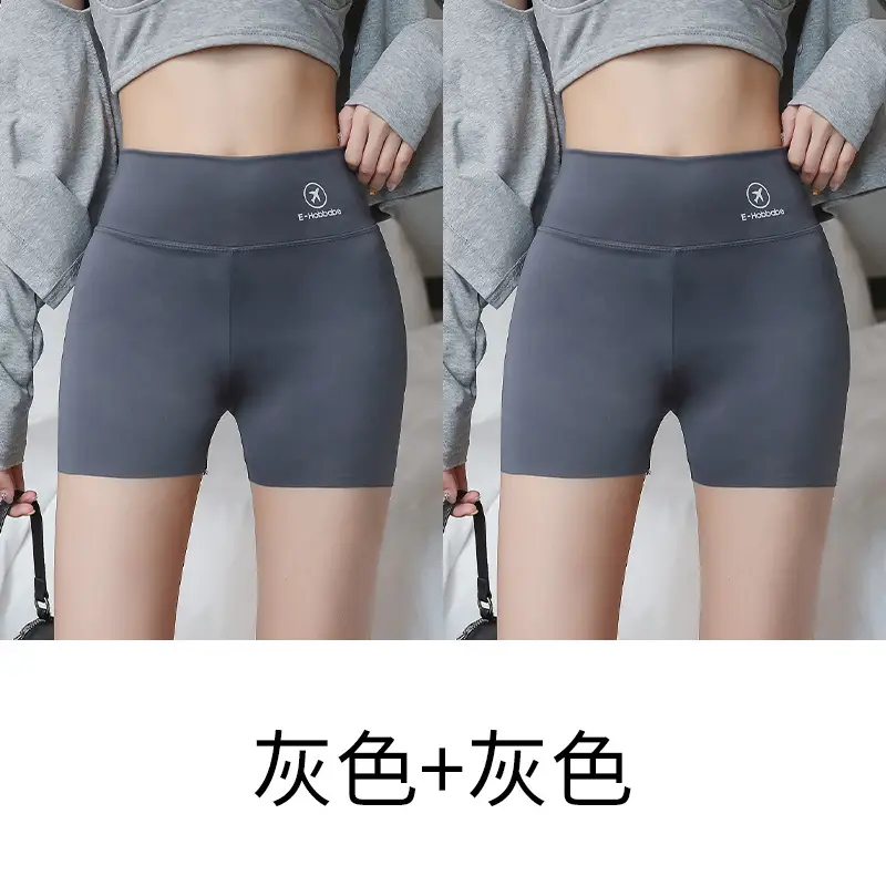 Women's Black Stretch High Waist Shorts with Light-Proof Design - Image 12
