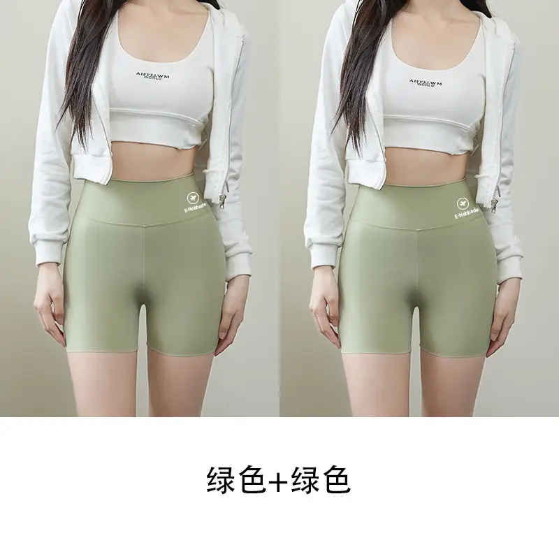 Women's Black Stretch High Waist Shorts with Light-Proof Design - Image 13