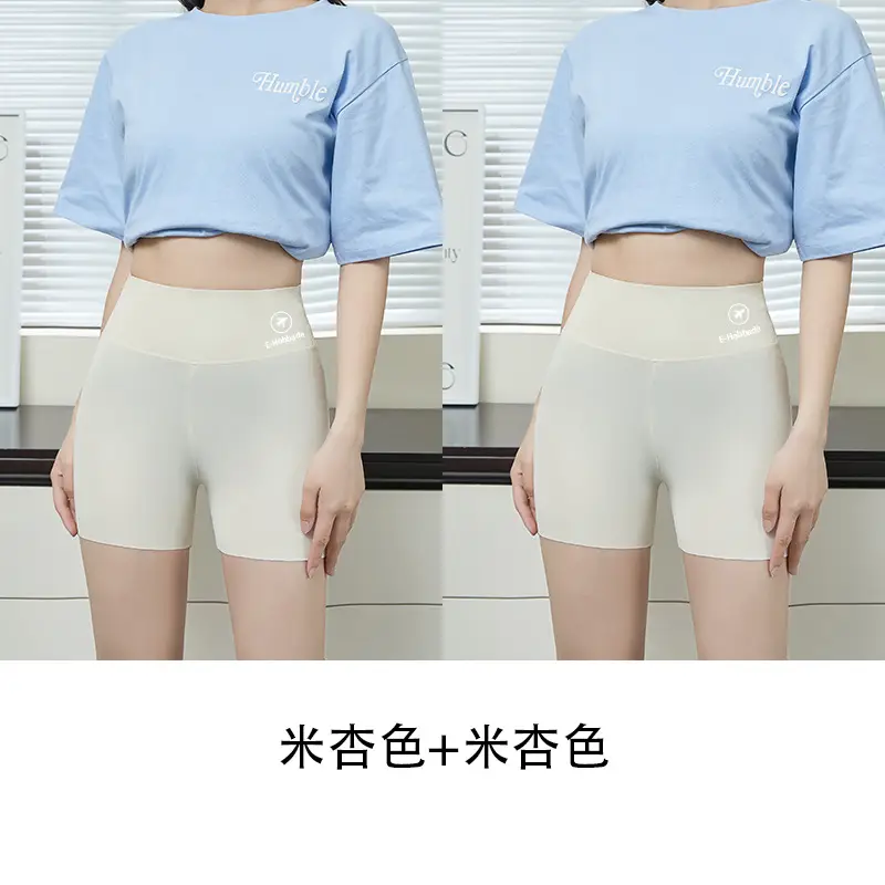 Women's Black Stretch High Waist Shorts with Light-Proof Design - Image 14
