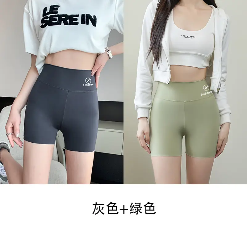 Women's Black Stretch High Waist Shorts with Light-Proof Design - Image 8