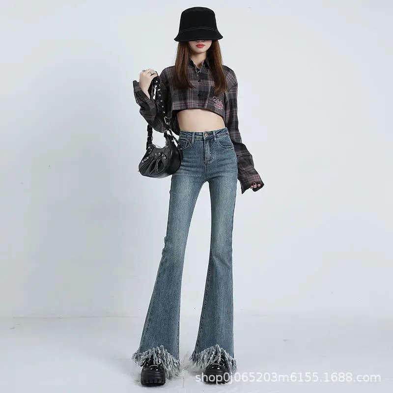 Black Micro La Jeans Women's Flared Pants for Petite — feature 5