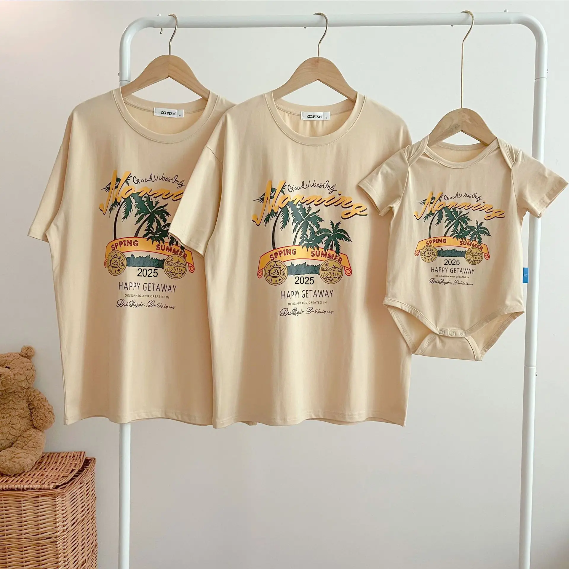 Family 3-T-Shirt Set White Printed Summer Wear — feature 16