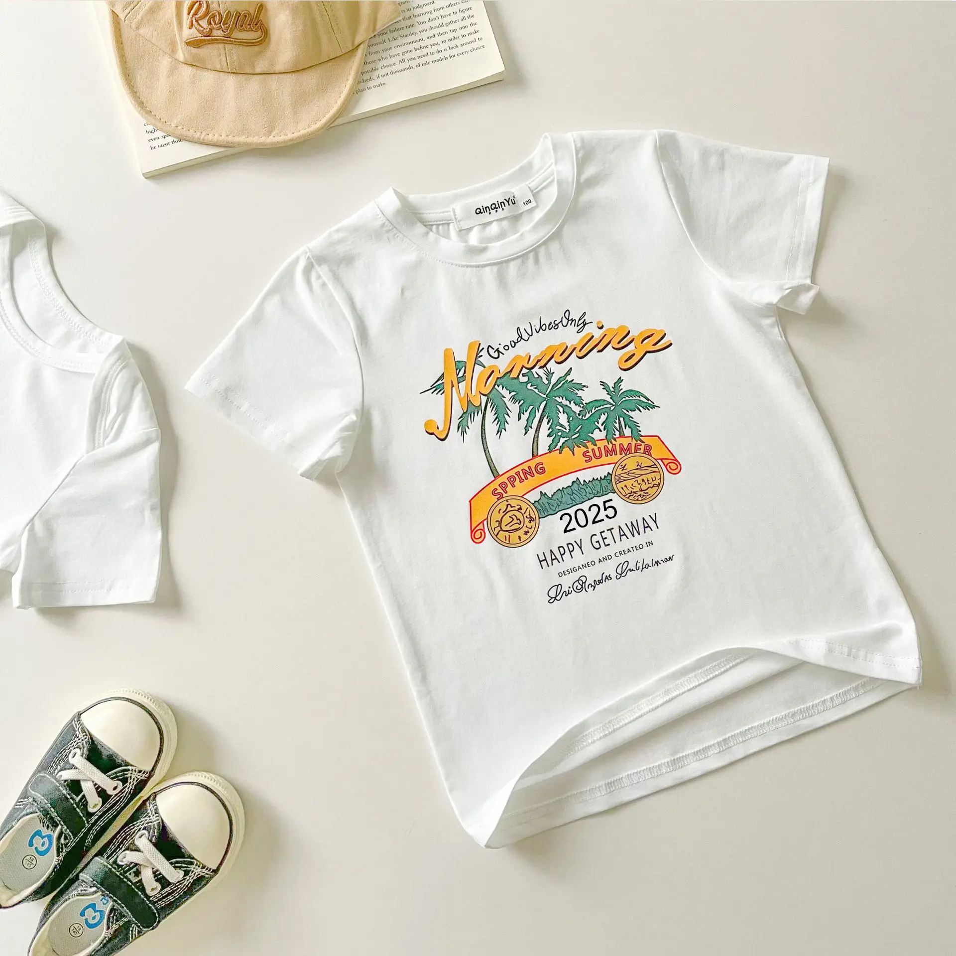 Family 3-T-Shirt Set White Printed Summer Wear — feature 23