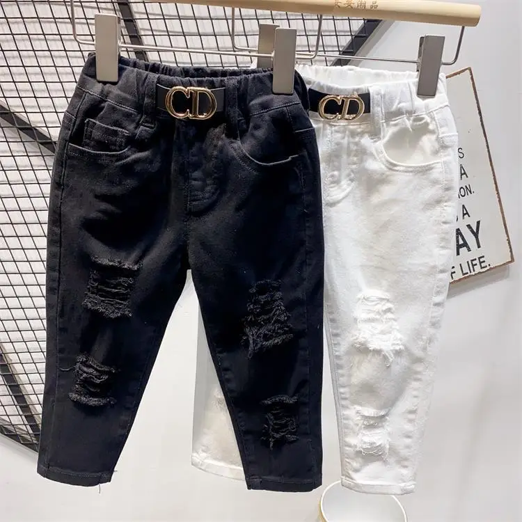 Children Black Stretch Jeans 2-7 Wear AA12183 — feature 10
