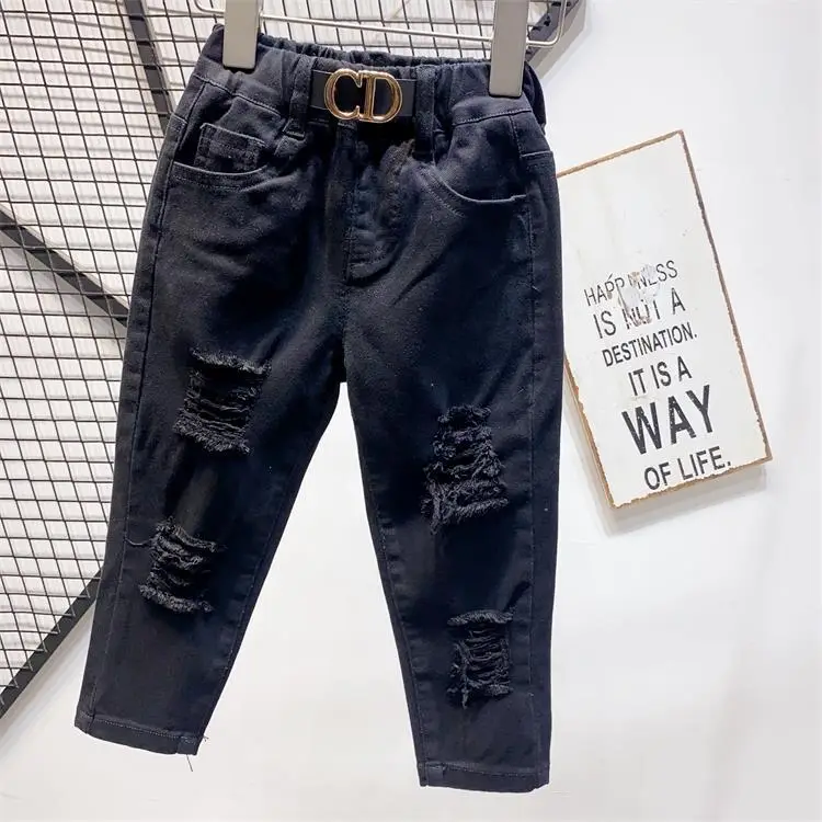 Children Black Stretch Jeans 2-7 Wear AA12183 - Image 3