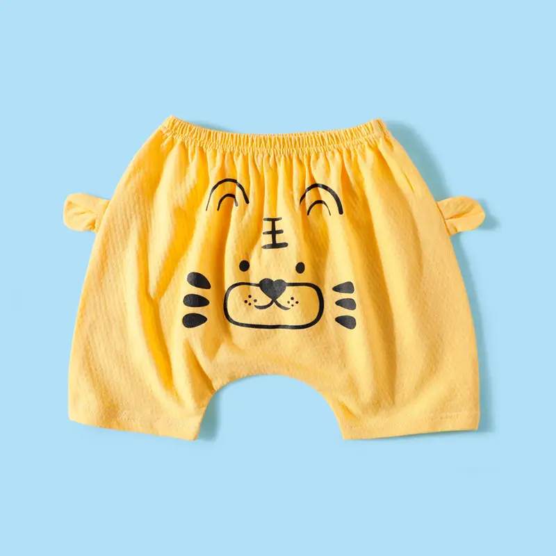 Blue Sheep Print Cotton Shorts for Boys Girls Summer - Image 4