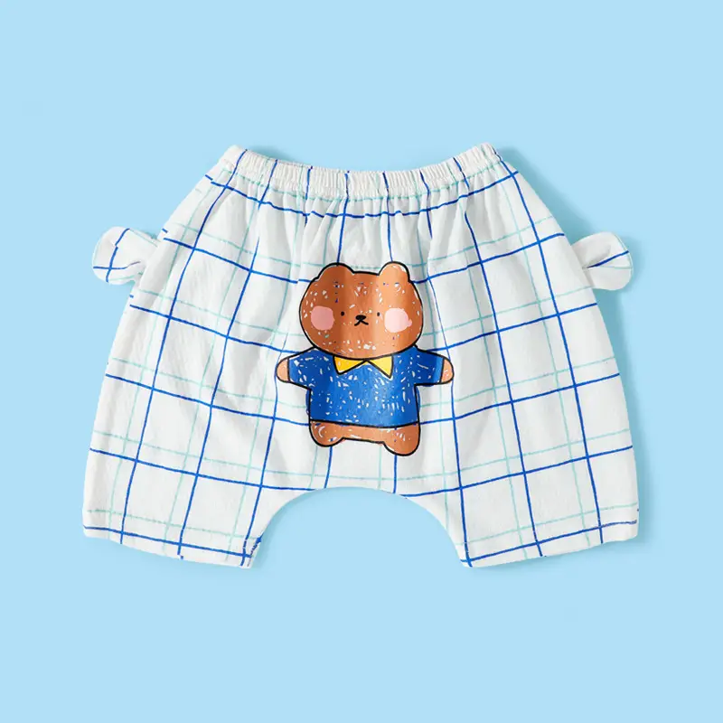 Blue Sheep Print Cotton Shorts for Boys Girls Summer - Image 7