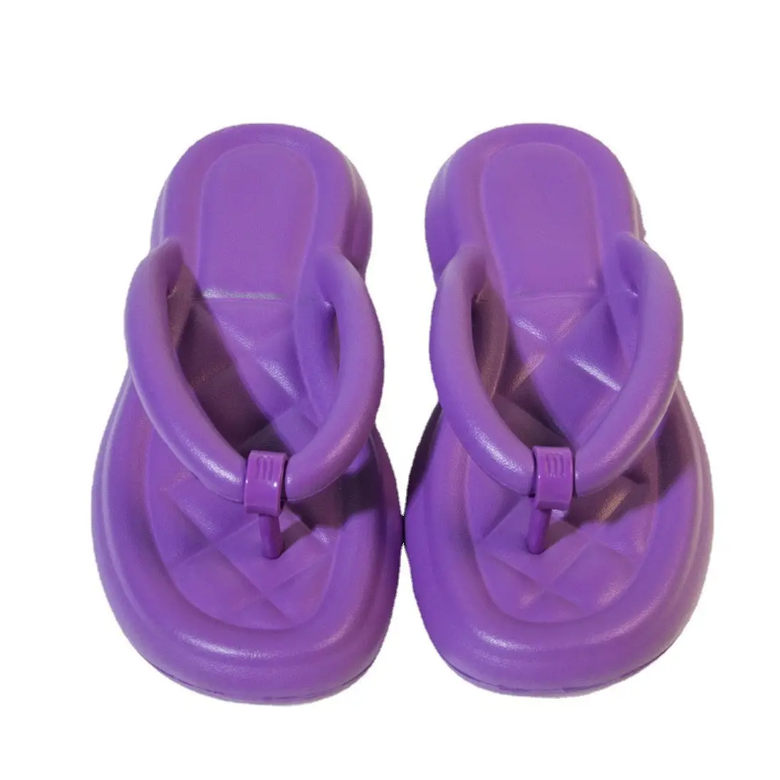 Women's Green Thick Bottom Flip Flops Waterproof Indoor