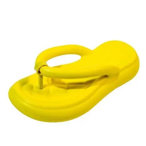 Women's Green Thick Bottom Flip Flops Waterproof Indoor