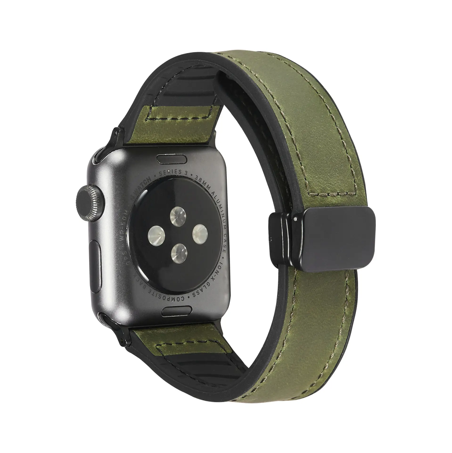 Apple Watch8 Magnetic Silicone Strap Black - Image 14