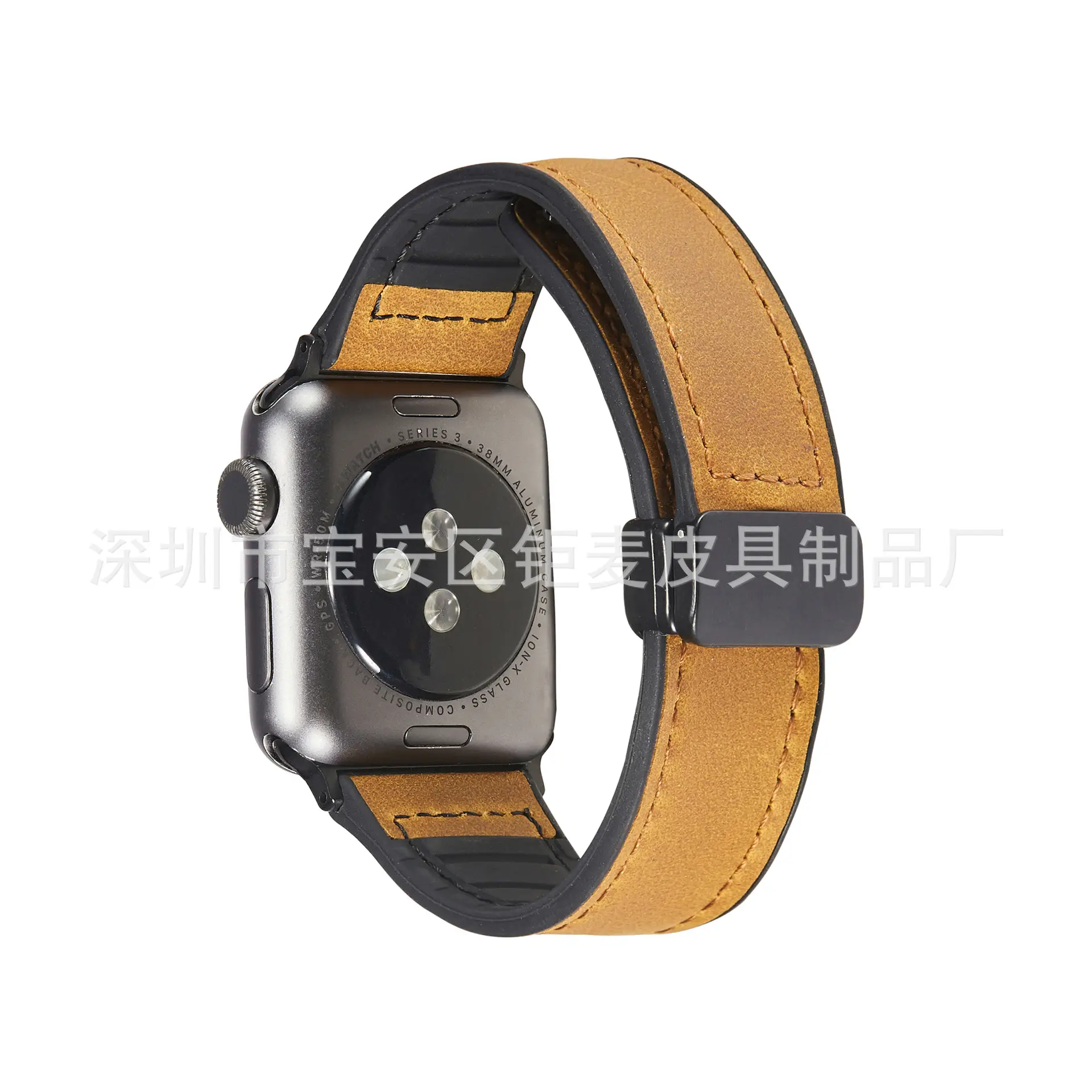 Apple Watch8 Magnetic Silicone Strap Black - Image 2