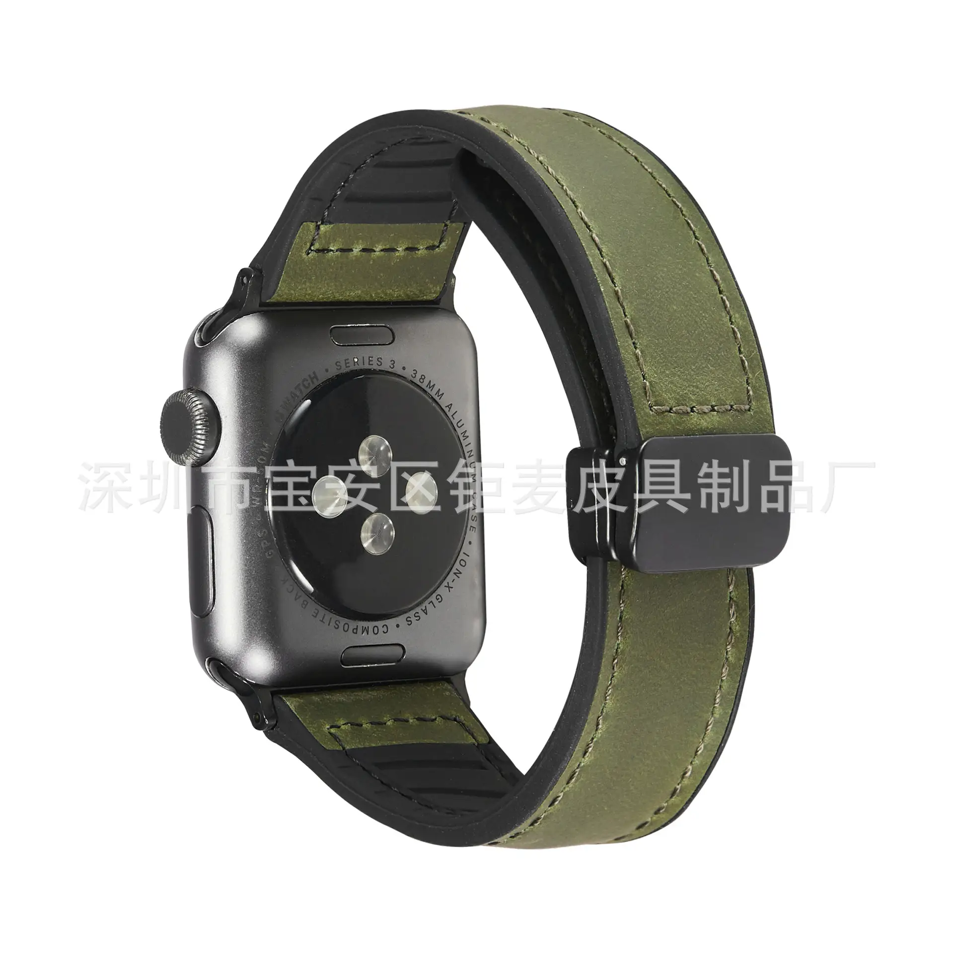 Apple Watch8 Magnetic Silicone Strap Black - Image 3