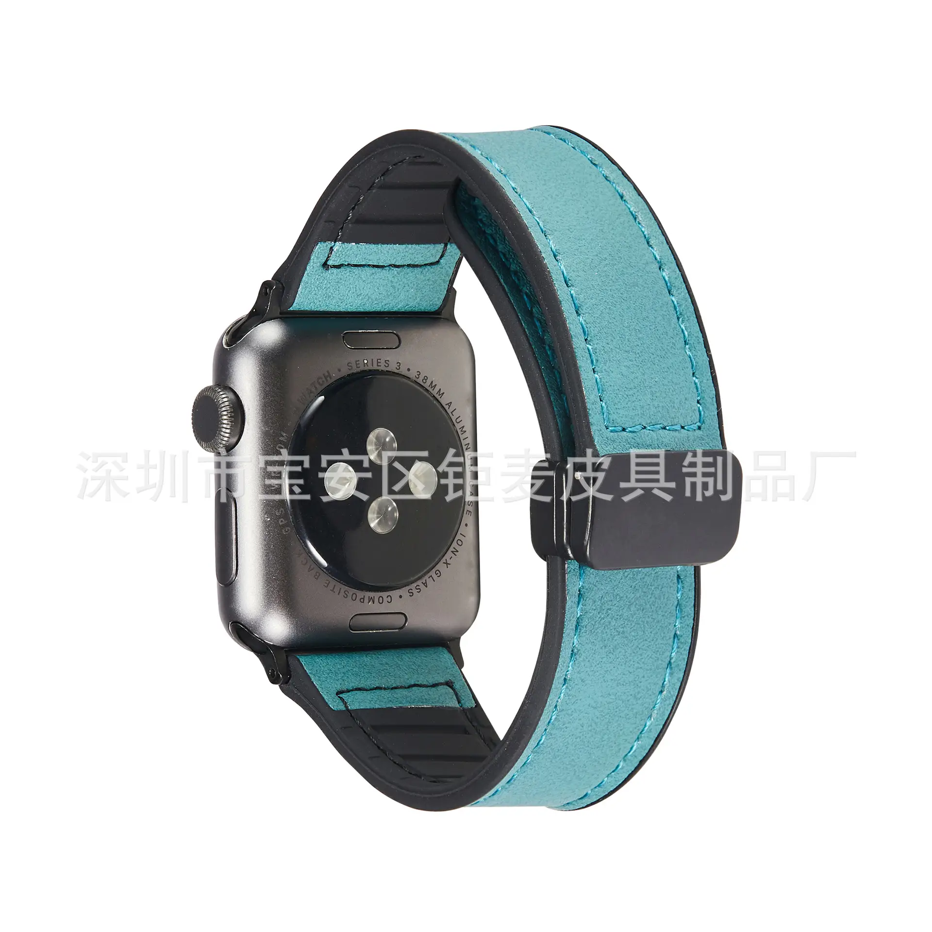 Apple Watch8 Magnetic Silicone Strap Black - Image 7