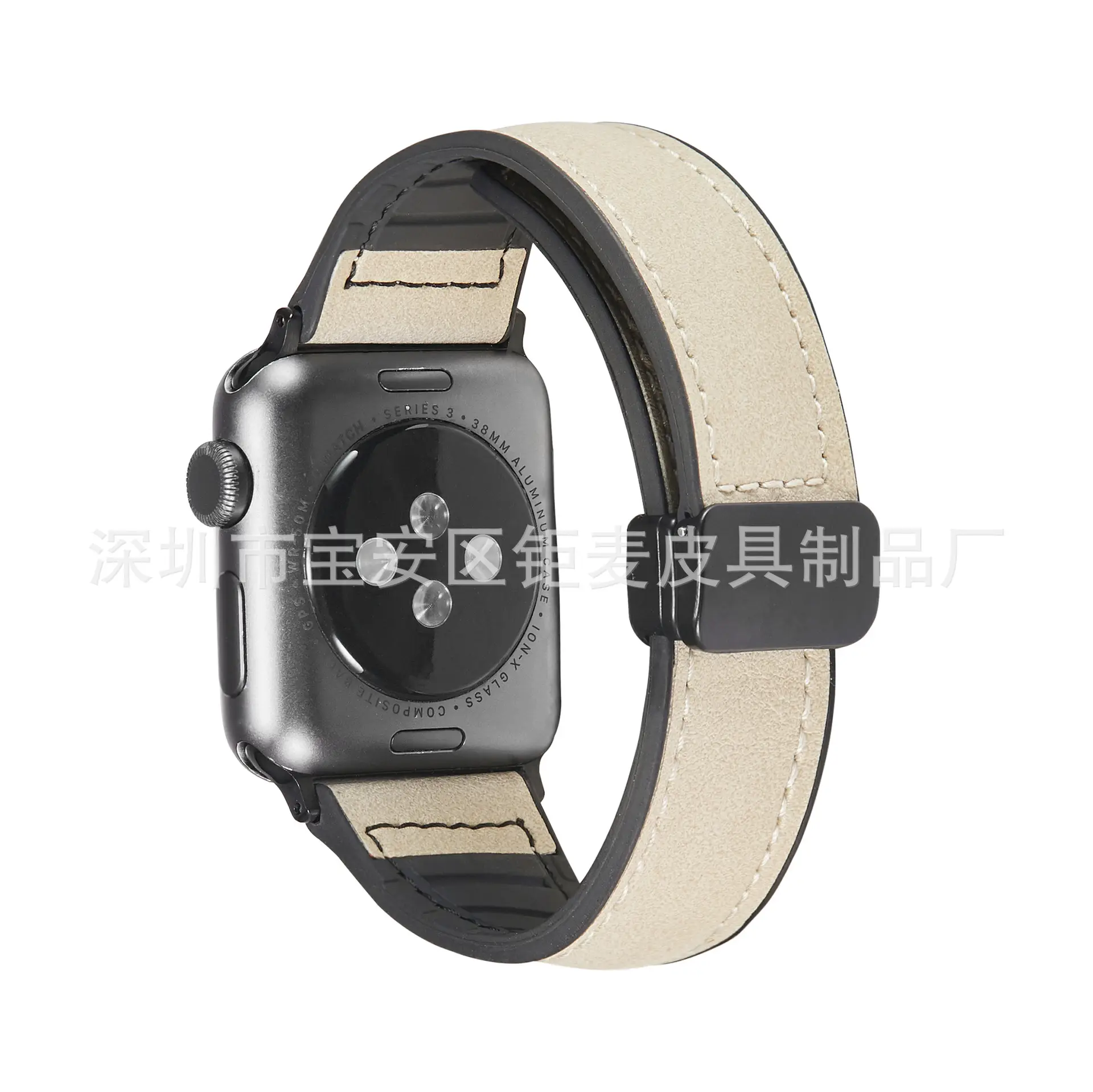 Apple Watch8 Magnetic Silicone Strap Black - Image 8