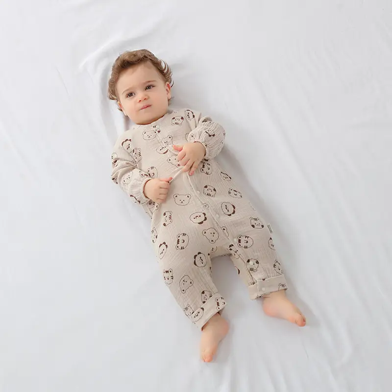 Baby Cotton Gauze Jumpsuit Spring Summer Newborn - Image 14