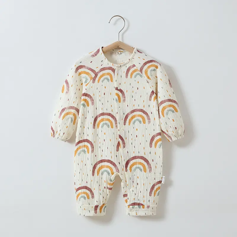 Baby Cotton Gauze Jumpsuit Spring Summer Newborn - Image 3