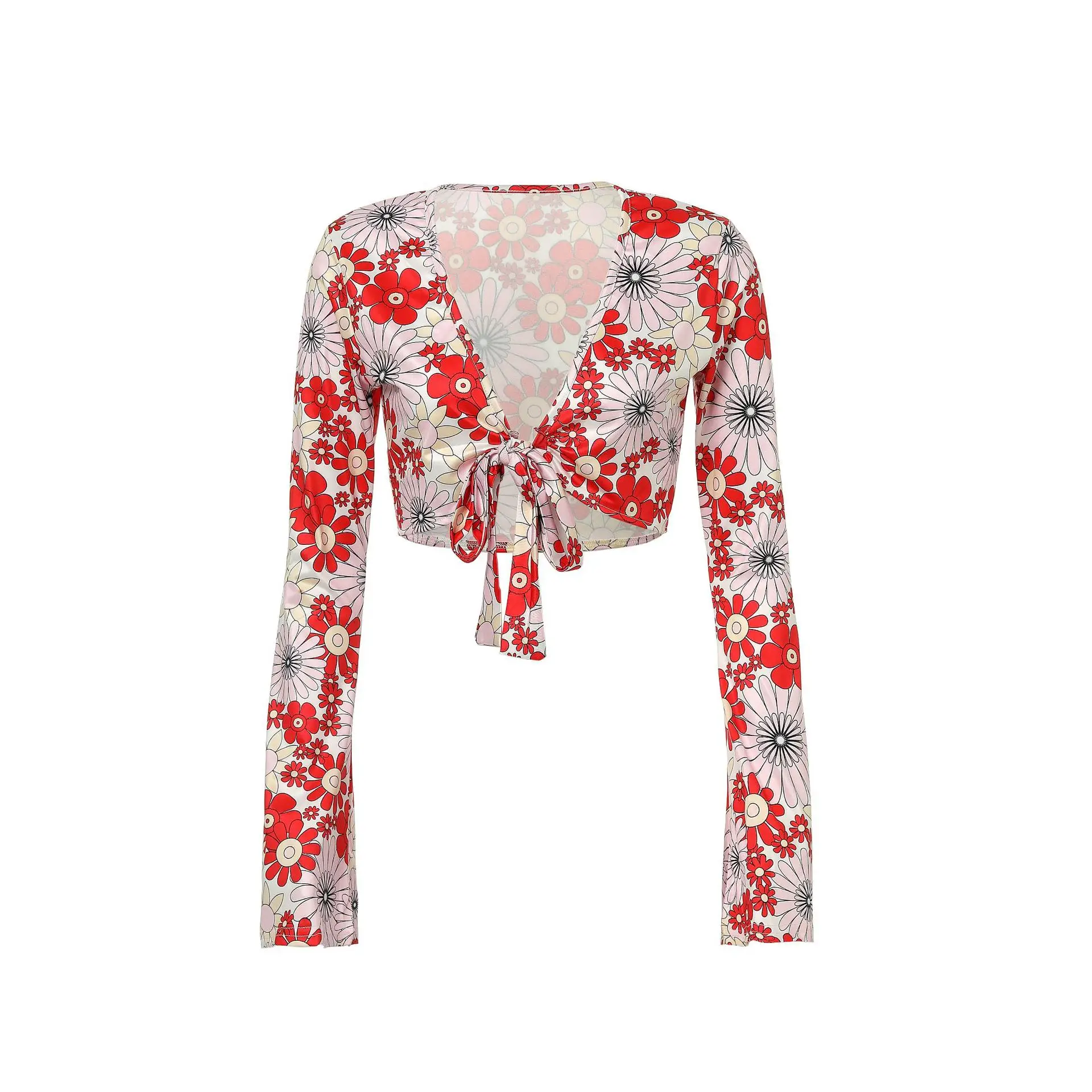 Pink Printed 3-Piece Women's T-Shirt Pants Suit Set — feature 18